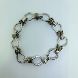 Sterling & Brass Noose Bracelet